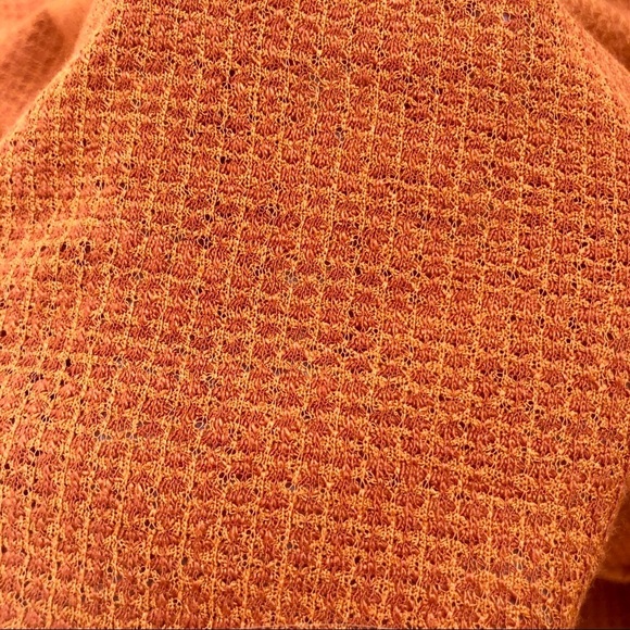 Crop Top Long Sleeves Orange Tee - S - Picture 12 of 12